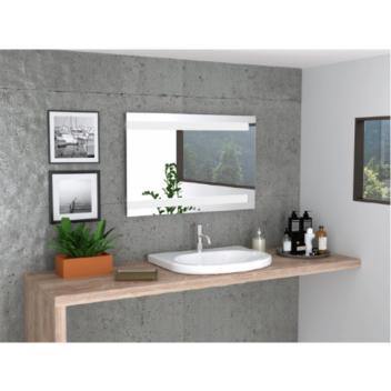 Espejo de Baño Udine Plateado 90x60cm Rectangular con Biselado - Espejos de Baño | Bylmo