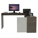 Escritorio en L Axis Olivo 151 cm con Puerta y Entrepaños - Escritorios y Archivadores | Bylmo