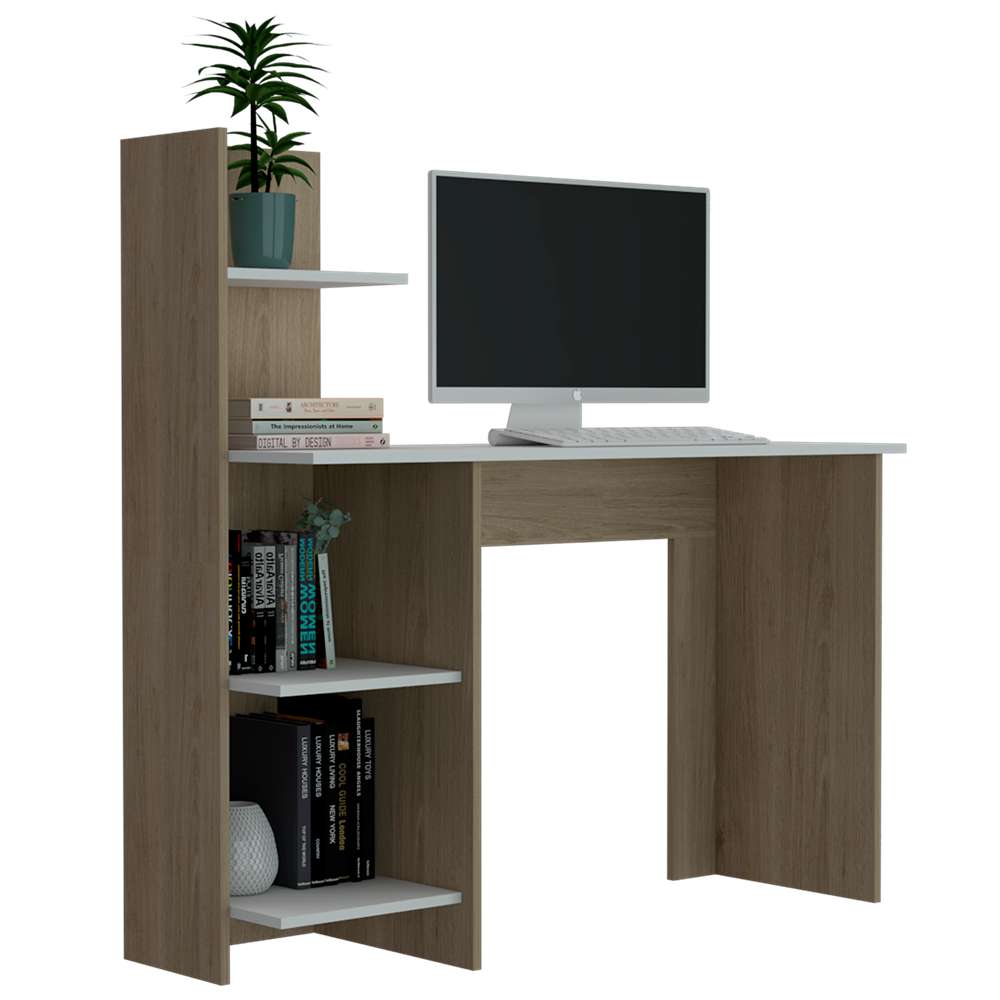 Escritorio Vilna Rovere 120 cm con Entrepaños - Escritorios y Archivadores | Bylmo