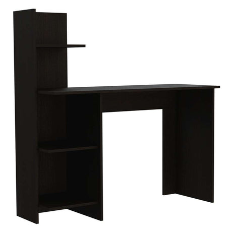 Escritorio Vilna Wengue 120x120.6cm sin Cajones y con Organizador de Libros - Escritorios y Archivadores | Bylmo