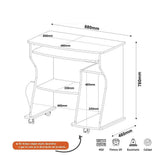 Escritorio Adelaide Blanco 88 cm con Revistero y Entrepaños - Escritorios y Archivadores | Bylmo