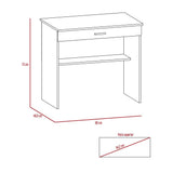 Escritorio 80 Blanco 80 cm con Cajón y Entrepaño - Escritorios y Archivadores | Bylmo