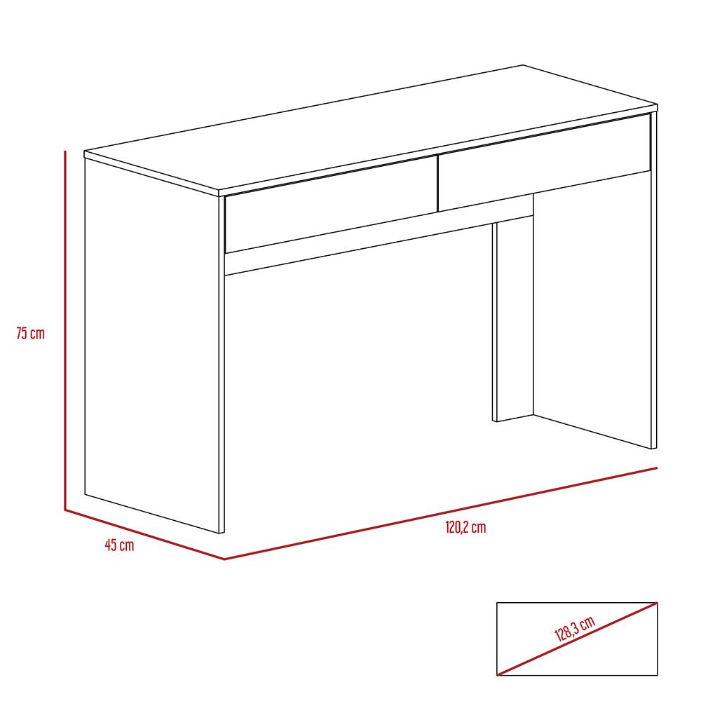Escritorio Acre Plus Coñac 120 cm con Cajones - Escritorios y Archivadores | Bylmo