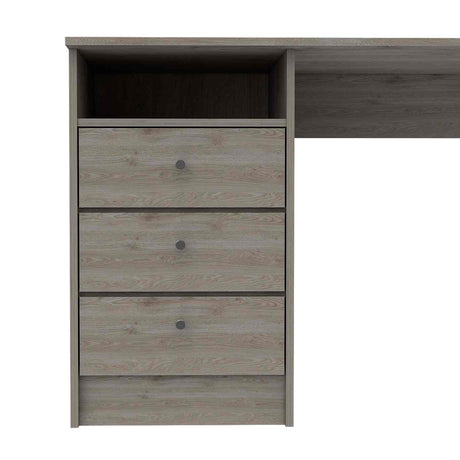Escritorio Andalucia Ceniza 75 cm con Tres Cajones y Entrepaños - Escritorios | Bylmo
