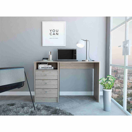 Escritorio Andalucia Ceniza 75 cm con Tres Cajones y Entrepaños - Escritorios | Bylmo