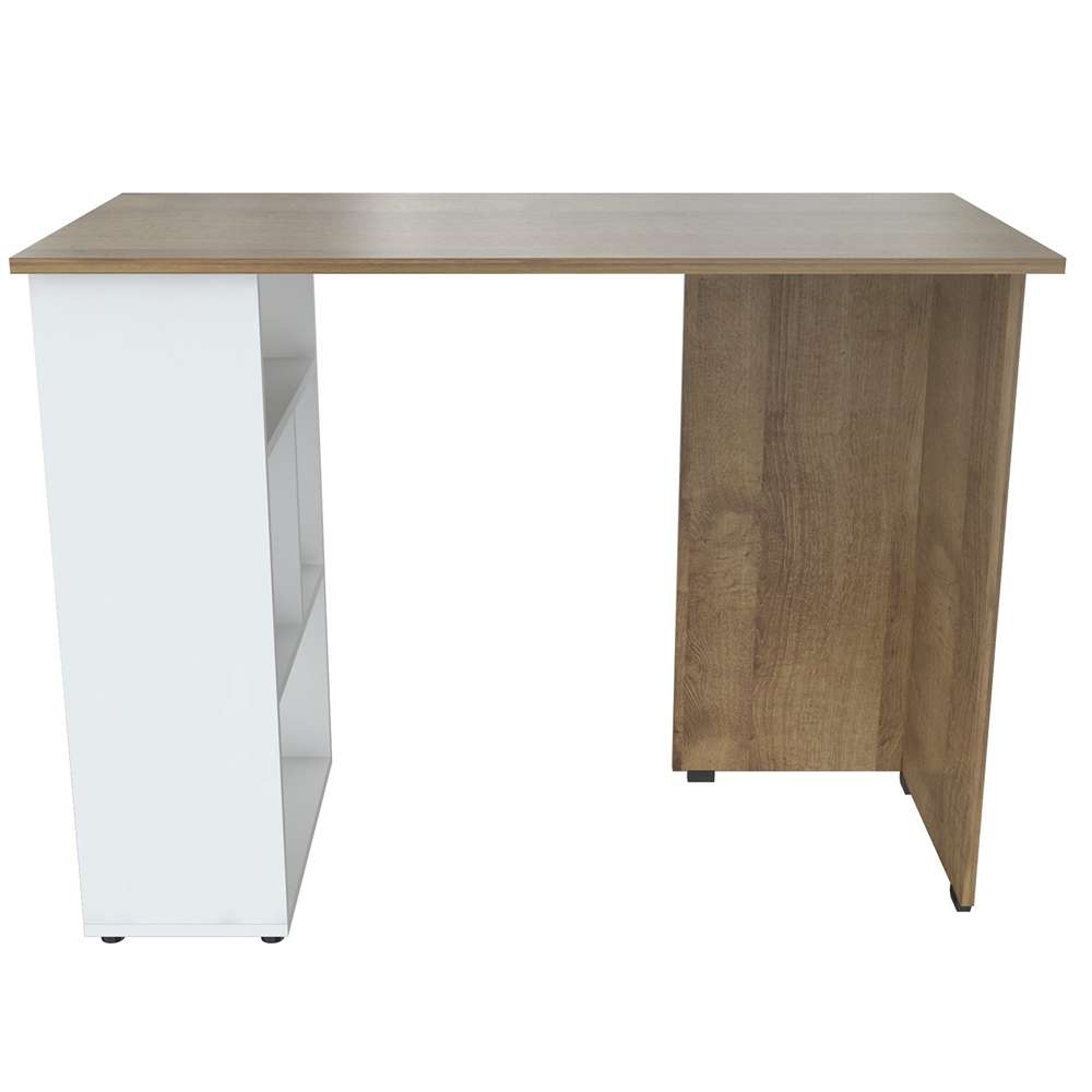 Escritorio ES9903 Amaretto 100x75cm sin Cajones y con Organizador de Libros - Oficina | Bylmo