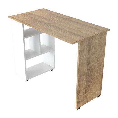 Escritorio ES9903 Amaretto 100x75cm sin Cajones y con Organizador de Libros - Oficina | Bylmo