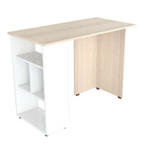 Escritorio ES9903 Arena 100x75cm sin Cajones y con Organizador de Libros - Oficina | Bylmo