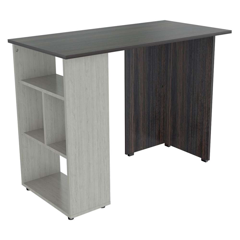 Escritorio ES9903 Tabaco 100x100cm sin Cajones y con Organizador de Libros - Oficina | Bylmo