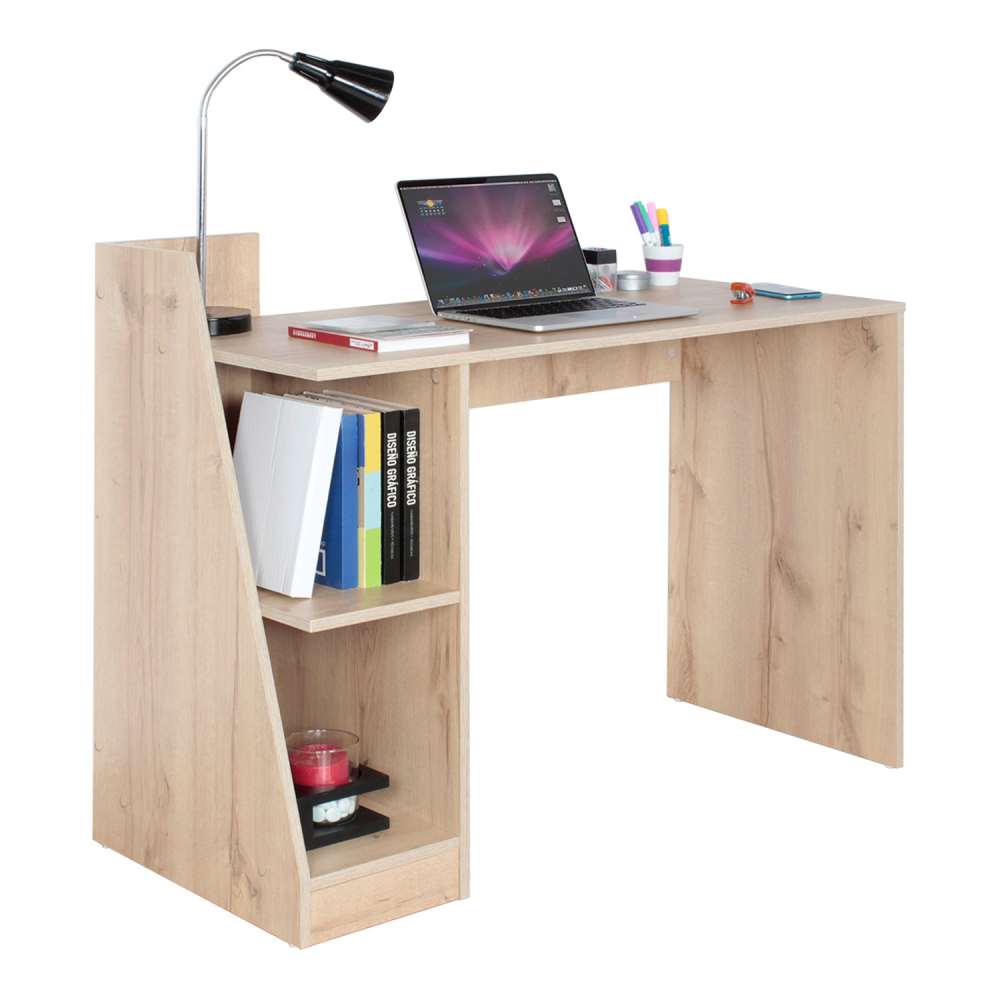 Escritorio Rovere 110x84.4cm sin Cajones y con Organizador de Libros - Escritorios y Archivadores | Bylmo