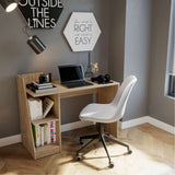 Escritorio Rovere 110x84.4cm sin Cajones y con Organizador de Libros - Escritorios y Archivadores | Bylmo