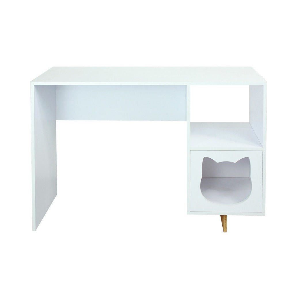 Escritorio Basic Blanco 110 cm con Espacio para Mascota - Escritorios | Bylmo
