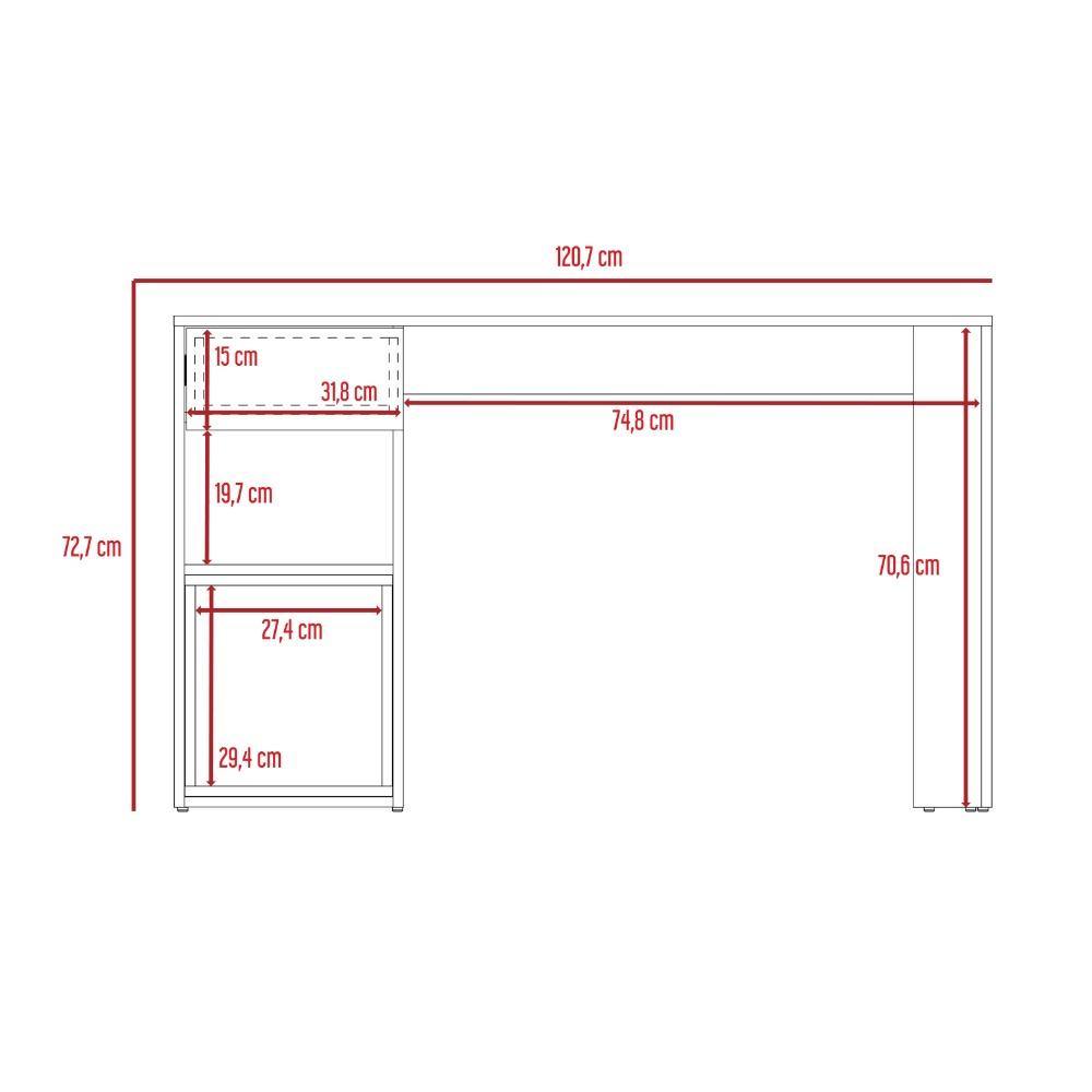 Escritorio Berlin Duna 120 cm con Cajón y Entrepaños - Escritorios y Archivadores | Bylmo