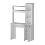 Escritorio Carson Blanco 99 cm con Biblioteca y una Puerta - Escritorios | Bylmo