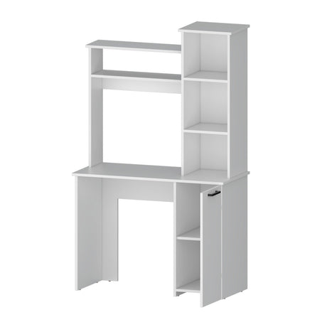 Escritorio Carson Blanco 99 cm con Biblioteca y una Puerta - Escritorios | Bylmo
