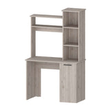 Escritorio Carson Ceniza 99 cm con Biblioteca y una Puerta - Escritorios | Bylmo
