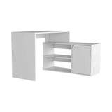 Escritorio en L Rennes Blanco 116.65x73.6cm sin Cajones y con Organizador de Libros - Escritorios y Archivadores | Bylmo