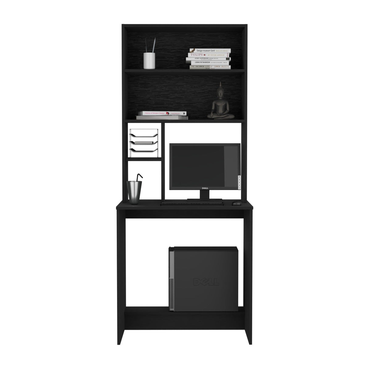 Centro de Computo Biblio Wengue 75x181cm sin Cajones - Escritorios | Bylmo