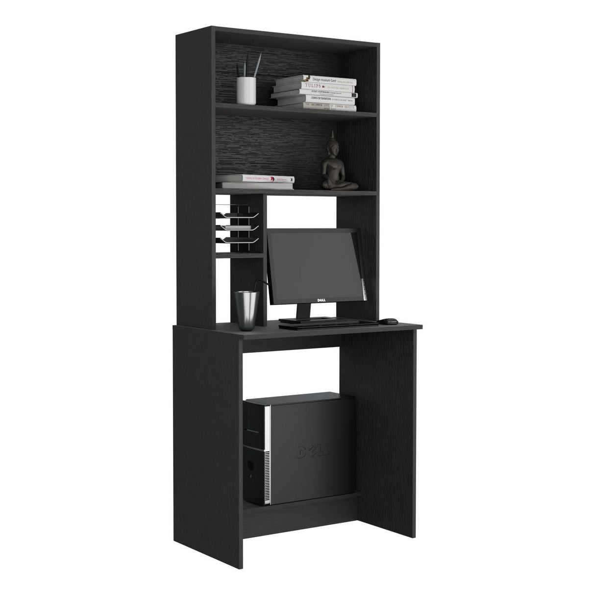 Centro de Computo Biblio Wengue 75x181cm sin Cajones - Escritorios | Bylmo