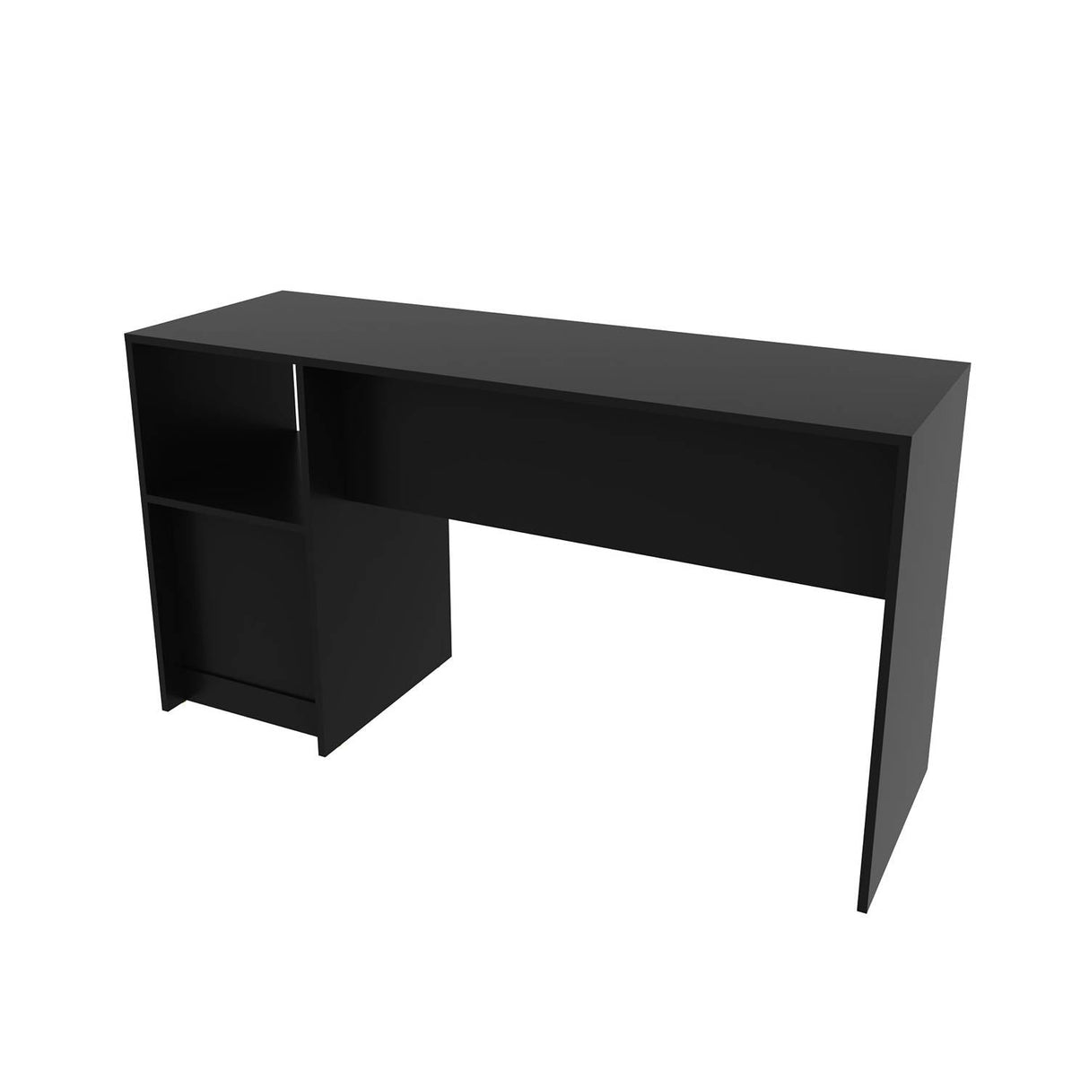 Escritorio Estrella Negro y Almendra 135.8x45cm con Dos Cajoes - Escritorios y Archivadores | Bylmo
