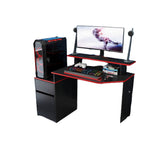 Escritorio Gamer Cora 120cm 1 cajón 1 puerta - Wengue - Escritorios | Bylmo