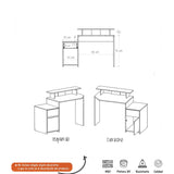 Escritorio Gamer Cora 120cm 1 cajón 1 puerta - Wengue - Escritorios | Bylmo