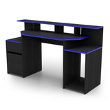 Escritorio Gamer Max Wengue 150 cm con Cajón, Puerta y Entrepaños - Escritorios y Archivadores | Bylmo