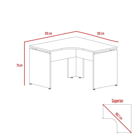 Escritorio Home Office Coñac 120 cm de Diseño Moderno - Escritorios | Bylmo
