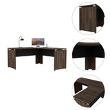 Escritorio en L Home Office Coñac 160 cm Minimalista - Escritorios y Archivadores | Bylmo