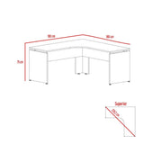 Escritorio en L Home Office Coñac 160 cm Minimalista - Escritorios y Archivadores | Bylmo