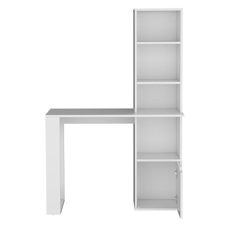 Escritorio Iowa Blanco 99x148cm sin Cajones y con Organizador de Libros - Escritorios | Bylmo