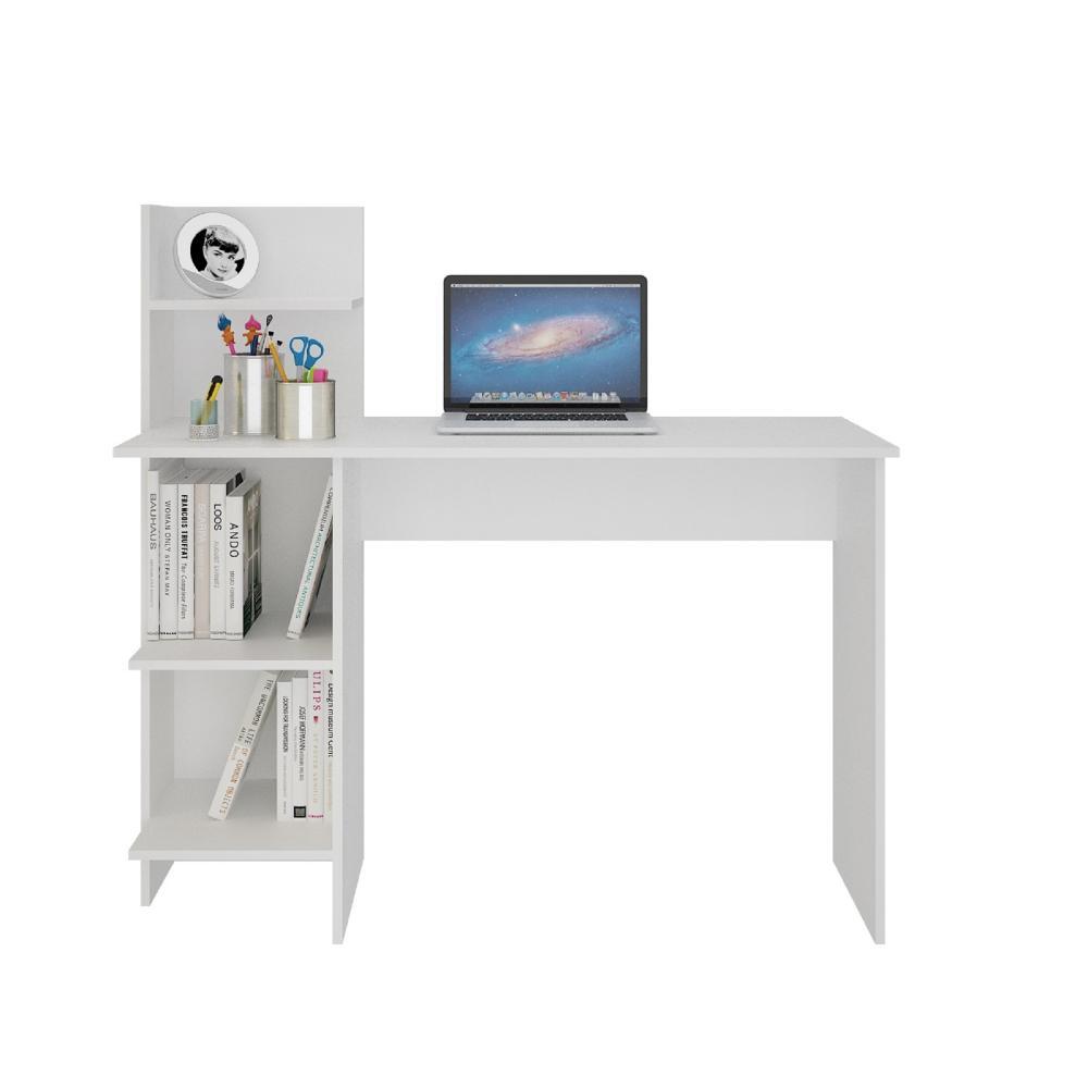 Escritorio King Blanco 120 cm con Biblioteca - Escritorios y Archivadores | Bylmo