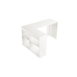 Escritorio en L light Blanco 135 cm con Biblioteca - Escritorios y Archivadores | Bylmo