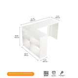 Escritorio en L light Blanco 135 cm con Biblioteca - Escritorios y Archivadores | Bylmo