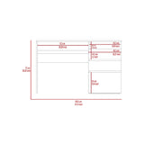 Escritorio Lucca Ceniza 121 cm x 75 cm con 1 Entrepaño, 2 Cajones y 1 Archivador Inferior - Escritorios | Bylmo