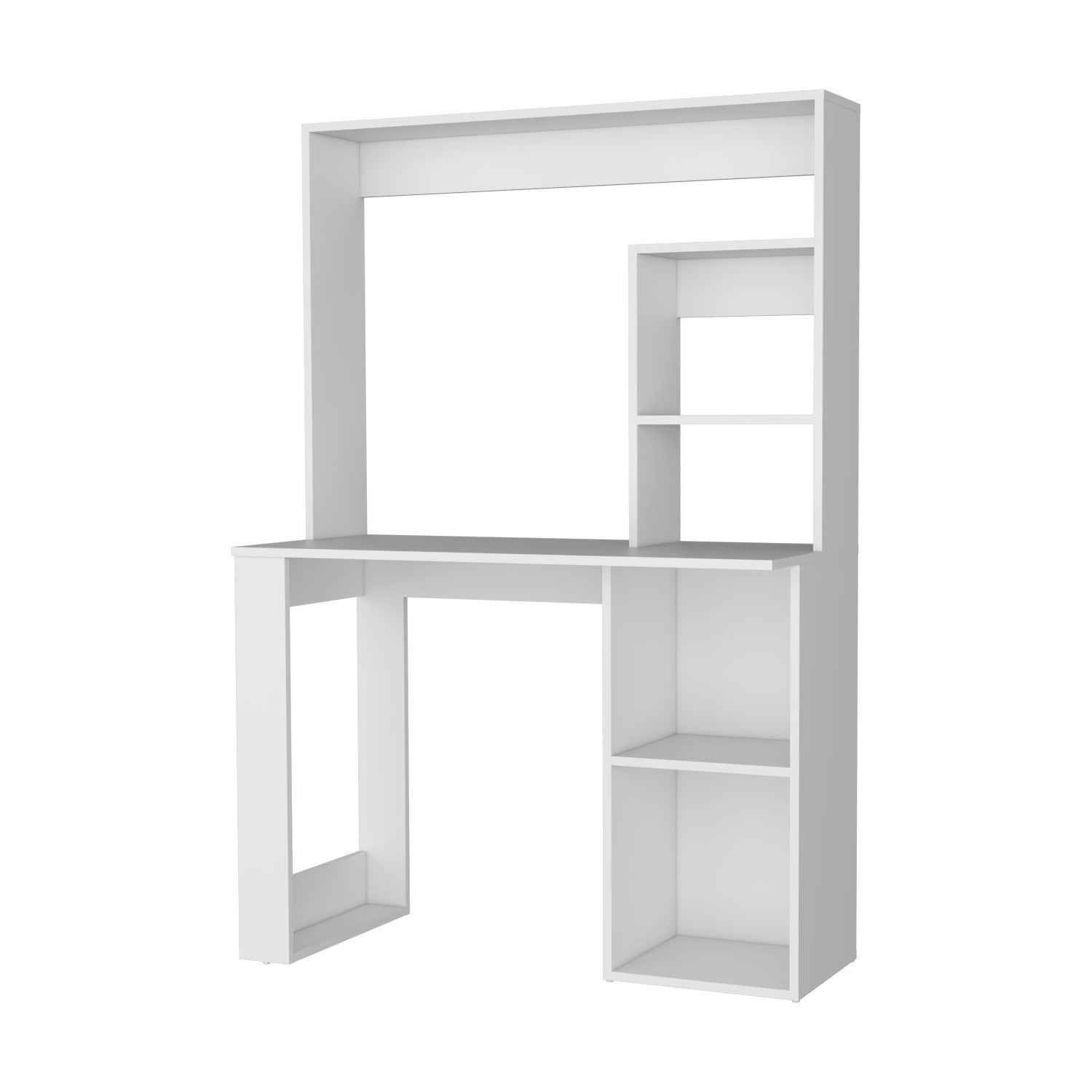 Escritorio Maine Blanco 99x148cm sin Cajones y con Organizador de Libros - Escritorios | Bylmo