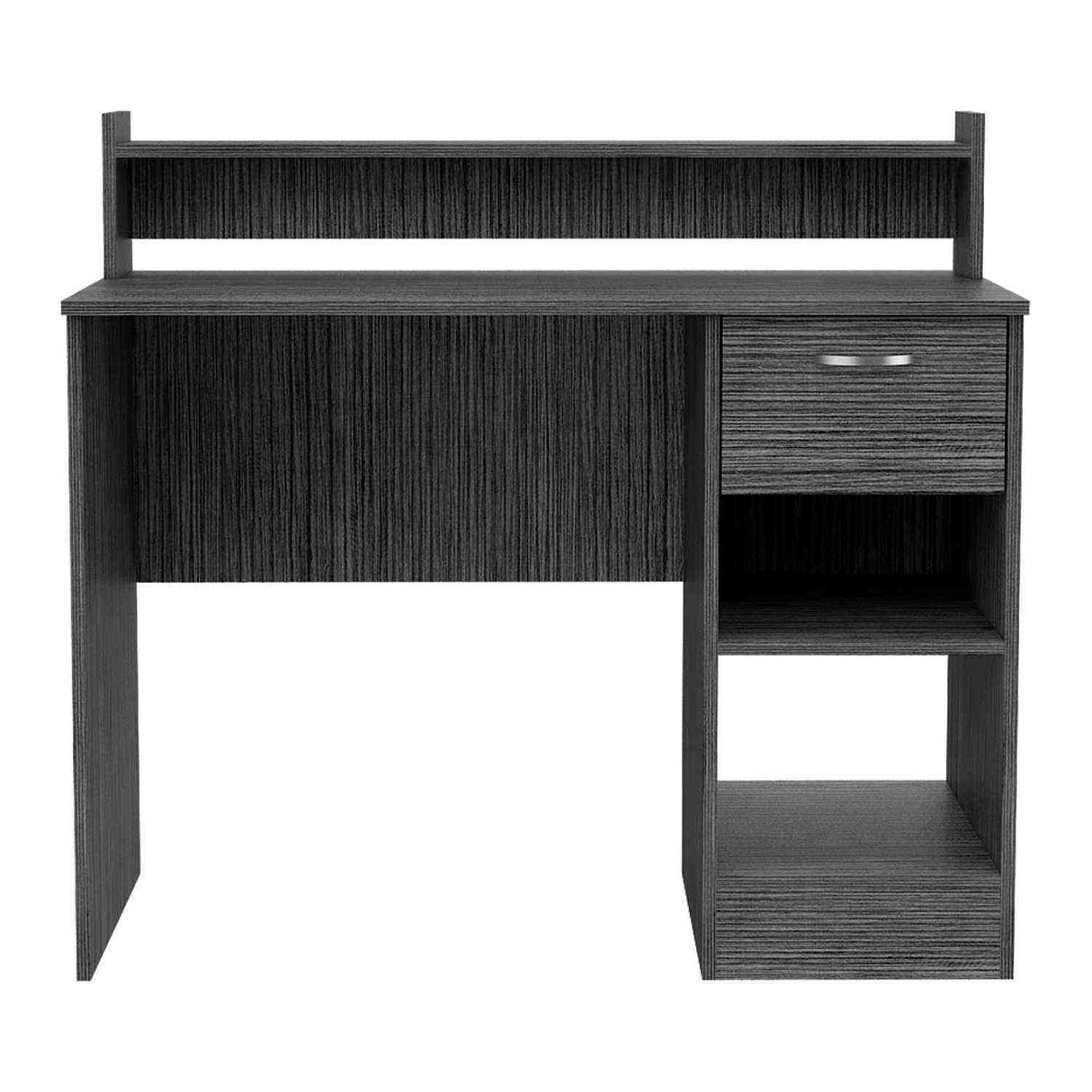 Escritorio Manaos Ceniza 102 cm con Un Cajón y Entrepaños - Escritorios | Bylmo