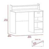 Escritorio Manaos Ceniza 102 cm con Un Cajón y Entrepaños - Escritorios | Bylmo