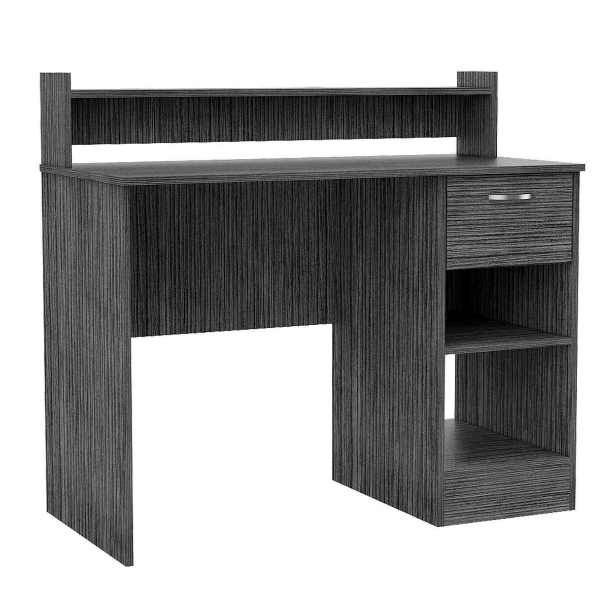 Escritorio Manaos Ceniza 102 cm con Un Cajón y Entrepaños - Escritorios | Bylmo