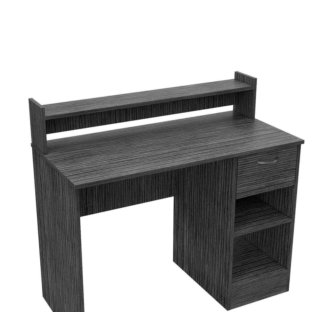 Escritorio Manaos Ceniza 102 cm con Un Cajón y Entrepaños - Escritorios | Bylmo