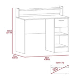 Escritorio Manaos Wengue 102 cm con Un Cajón y Entrepaños - Escritorios | Bylmo