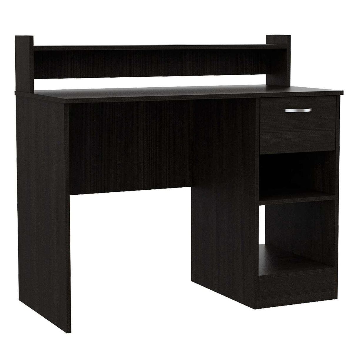Escritorio Manaos Wengue 102 cm con Un Cajón y Entrepaños - Escritorios | Bylmo