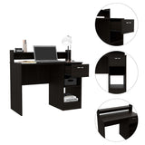 Escritorio Manaos Wengue 102 cm con Un Cajón y Entrepaños - Escritorios | Bylmo