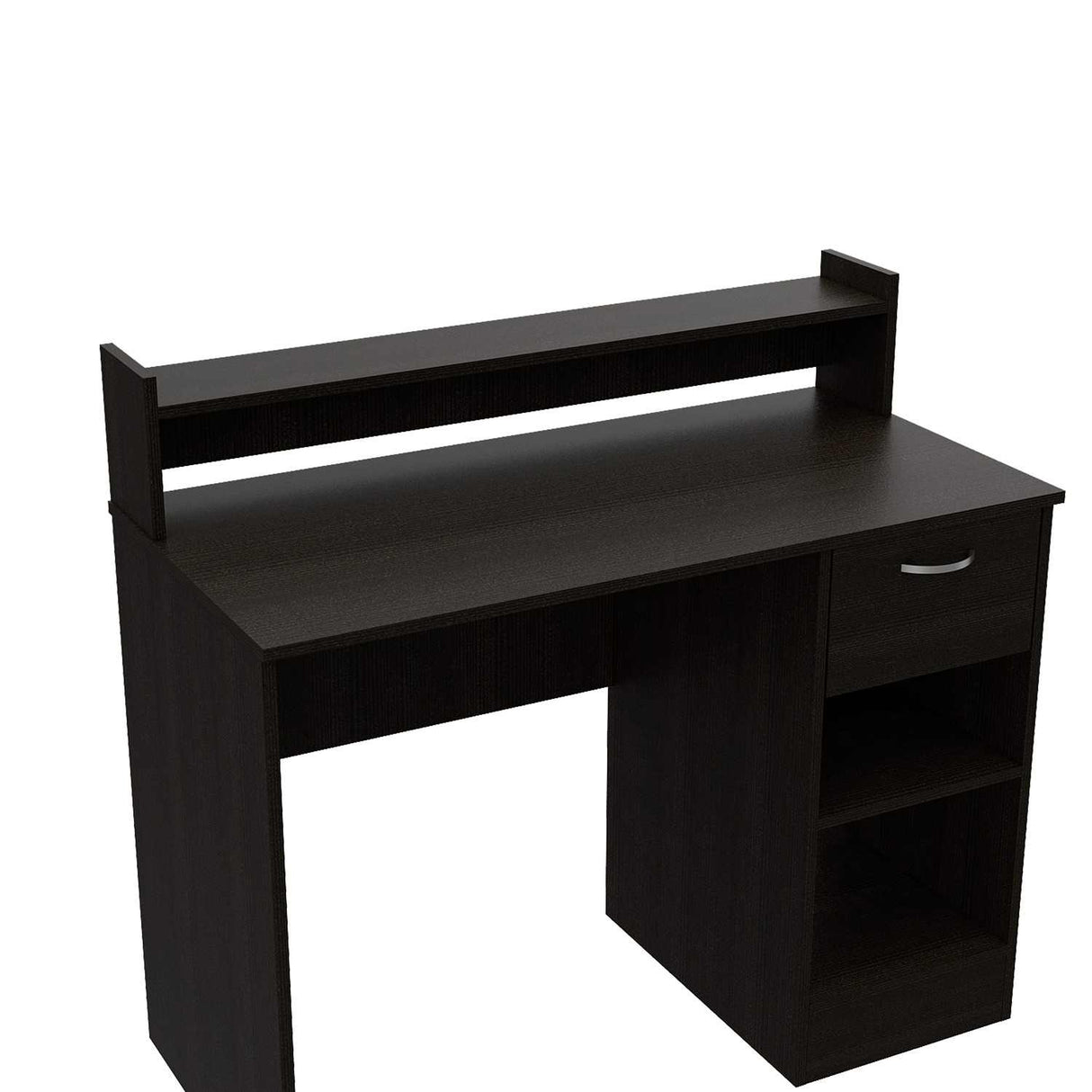 Escritorio Manaos Wengue 102 cm con Un Cajón y Entrepaños - Escritorios | Bylmo