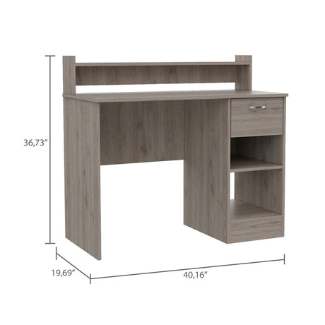 Escritorio Manaos Wengue 93 cm con Un Cajon y Entrepaños - Escritorios | Bylmo
