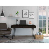 Escritorio Mumbai Wengue 120 cm con Dos Cajones y Patas Metálicas - Escritorios | Bylmo