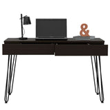 Escritorio Mumbai Wengue 120 cm con Dos Cajones y Patas Metálicas - Escritorios | Bylmo