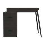 Escritorio Office Conect 90 Wengue 93 cm con Puertas y Cajones - Escritorios y Archivadores | Bylmo