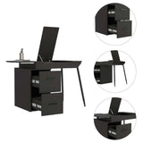 Escritorio Office Conect 90 Wengue 93 cm con Puertas y Cajones - Escritorios y Archivadores | Bylmo