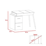 Escritorio Office Conect 90 Wengue 93 cm con Puertas y Cajones - Escritorios y Archivadores | Bylmo